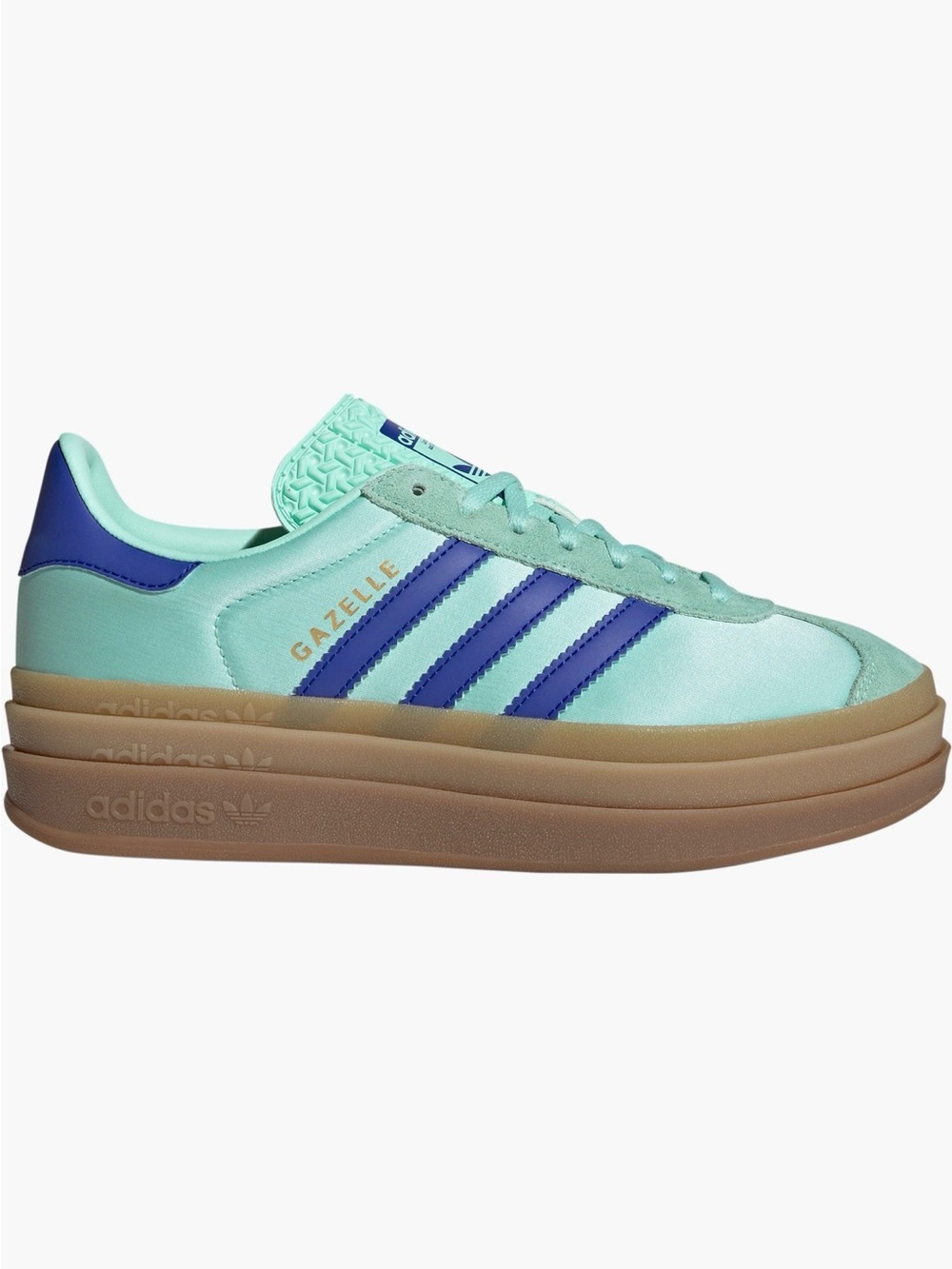 Adidas Gazelle Bold Platform Sneakers Clear Mint Lucid Blue Stripe Women Size 11